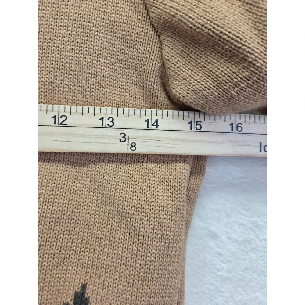 Gymboree Boys Brown Bear Mountain Intarsia Knit Mock Neck Sweater Size 10 Kid
